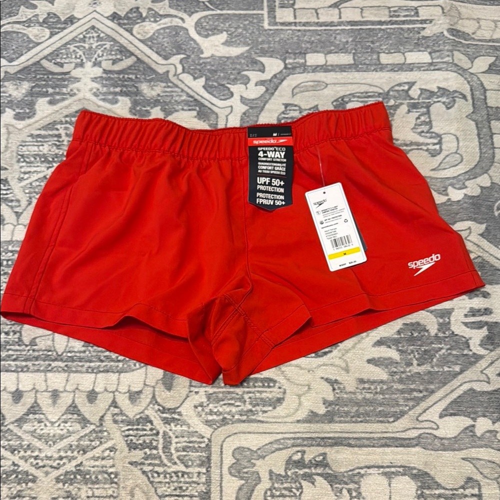 Speedo Red Athletic Shorts Lightweight Performance